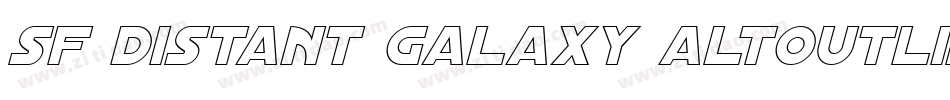 SF Distant Galaxy AltOutline Italic字体转换
